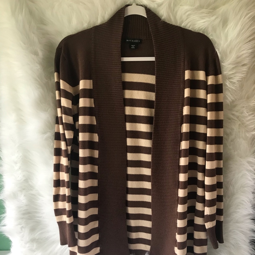 Metaphor Brown & Tan cardigan